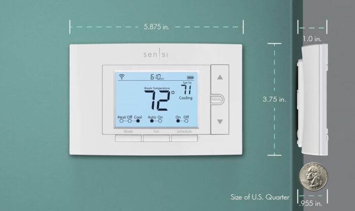 Sensi Smart Thermostat, 100 Years Of Expertise, Wi-Fi, Data Privacy, Programmable, Easy DIY Install, Works With Alexa, Energy Star Certified, Mobile App, ST55 - Image 8