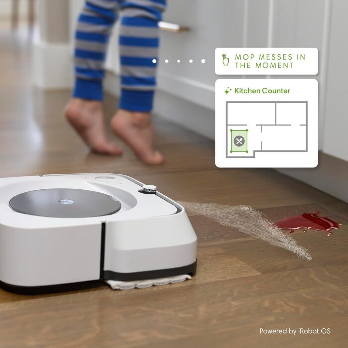 iRobot Braava Jet M6 (6110) Ultimate Robot Mop- Wi-Fi Connected, Precision Jet Spray, Smart Mapping, Works with Alexa, Ideal for Multiple Rooms, Recharges and Resumes, White - Image 7