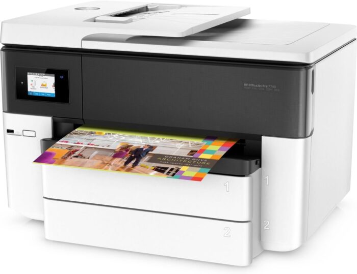 HP OfficeJet Pro 7740 Wide Format All-in-One Color Printer with Wireless & Mobile Printing (G5J38A) (Renewed) - Image 3