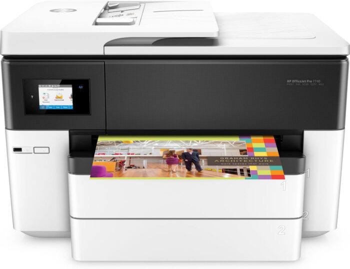 HP OfficeJet Pro 7740 Wide Format All-in-One Color Printer with Wireless & Mobile Printing (G5J38A) (Renewed) - Image 4