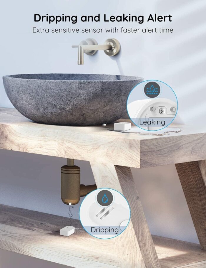 Govee WiFi Water Sensor 2 Pack, 100dB Adjustable Alarm and App Notifications, Leak and Drip Alerts by Email, Detector for Home, Bedrooms, Basement, Kitchen, Bathroom, Laundry(Not Support 5G WiFi) - Image 8