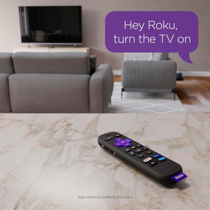 D&H Distributing 129886 Roku Voice Remote Pro with TV Controls Black - Image 8