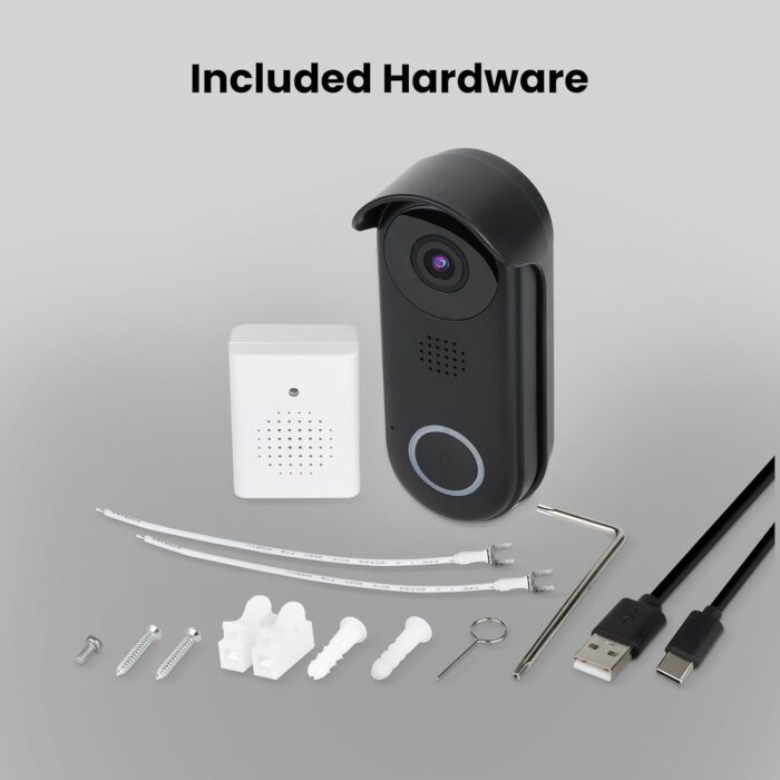 Feit Electric Doorbell Camera, 2.4 GHz WiFi, No Hub, Two-Way Audio, Motion Detection, Night Vision, 1080p HD, Micro SD Card Storage, Wireless Chime Included, Hardwired, CAM/Door/WiFi - Image 12