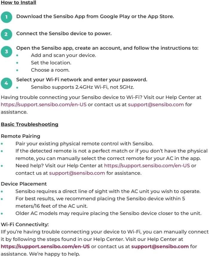 Sensibo Sky, Smart Wireless Air Conditioner Controller. Quick & Easy DIY Installation. Maintains Comfort with Energy Efficient. Automatic Wifi Thermostat Control App. Google, Alexa and Siri Compatible - Image 4