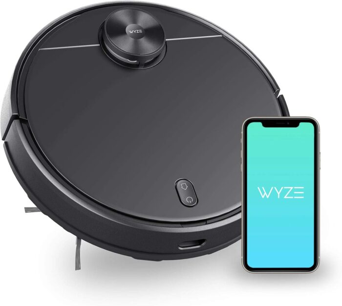 WYZE Robot Vacuum with LIDAR Mapping Technology, 2100Pa Suction, No-go Zone, Wi-Fi Connected, Self-Charging, Ideal for Pet Hair, Hard Floors and Carpets