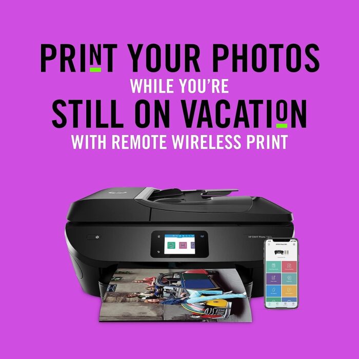 HP ENVY Photo 7855 All in One color Photo Printer with Wireless Printing, HP Instant Ink ready, Works with Alexa (K7R96A) - Image 4