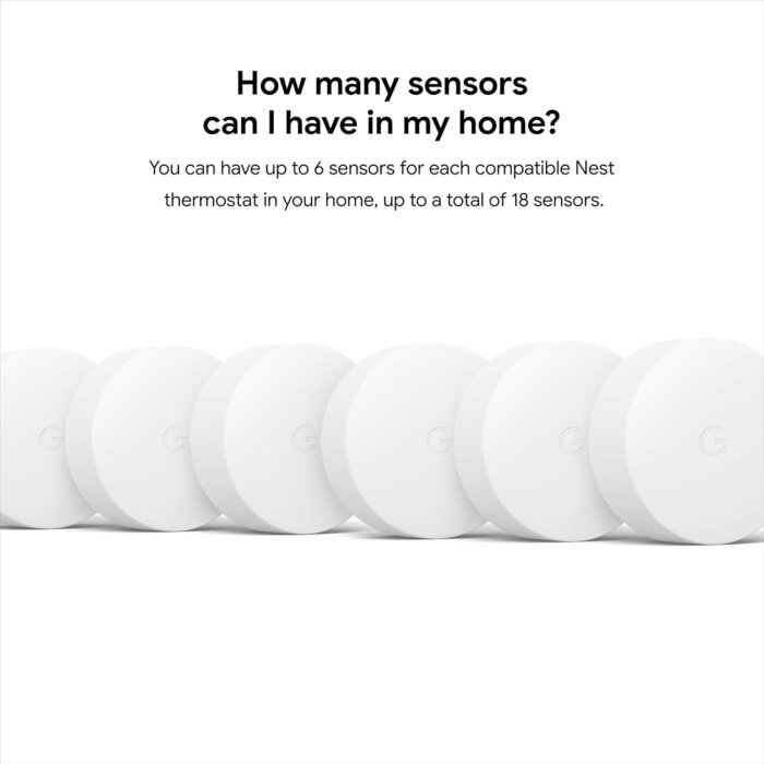 Google Nest Temperature Sensor 3 Count Pack - Nest Thermostat Sensor - Nest Sensor That Works with Nest Learning Thermostat and Nest Thermostat E - Smart Home - Image 10