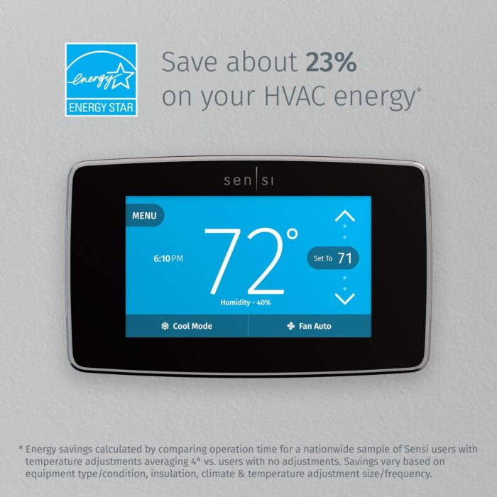 Emerson Sensi Touch Wi-Fi Thermostat for Multiple Thermostat Manager, 6-Pack,Black - Image 5