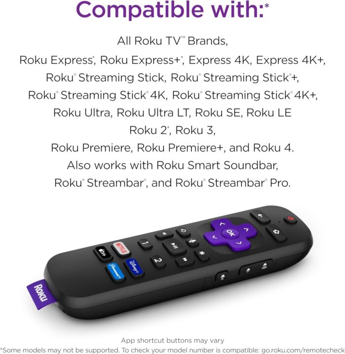 D&H Distributing 129886 Roku Voice Remote Pro with TV Controls Black - Image 4