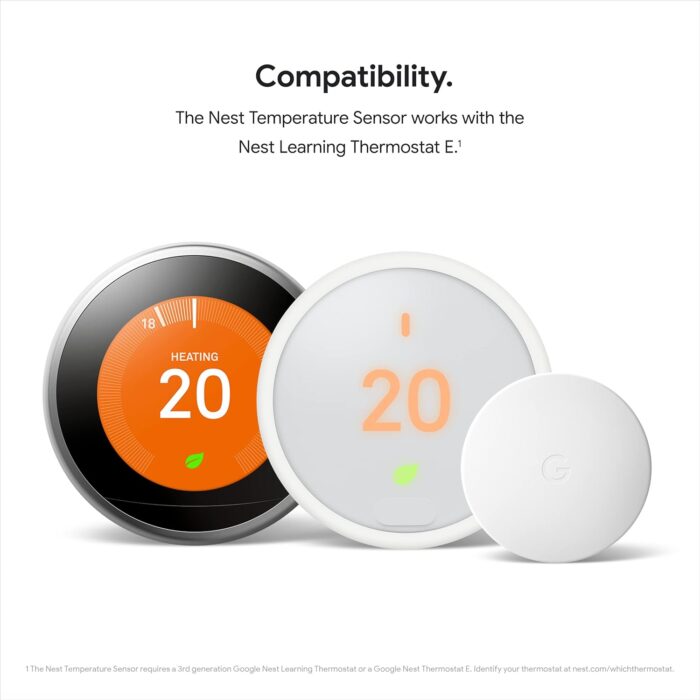 Google Nest Temperature Sensor 3 Count Pack - Nest Thermostat Sensor - Nest Sensor That Works with Nest Learning Thermostat and Nest Thermostat E - Smart Home - Image 5