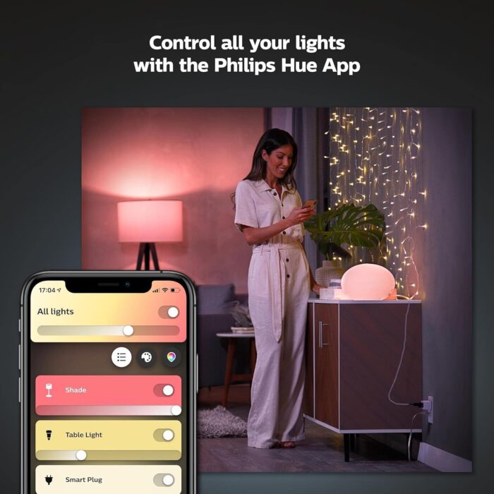 Philips Hue Smart Plug, White - 1 Pack - Turns Any Light Into a Smart Light - Control with Hue App - Compatible with Alexa, Google Assistant, and Apple HomeKit - Image 5