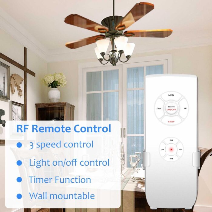 Smart WiFi Fan Switch Ceiling Fan and Light Universal Remote Control Kit, WiFi Fan Controller Compatible with Alexa Google, Phone APP Control, No Hub Required - Image 3