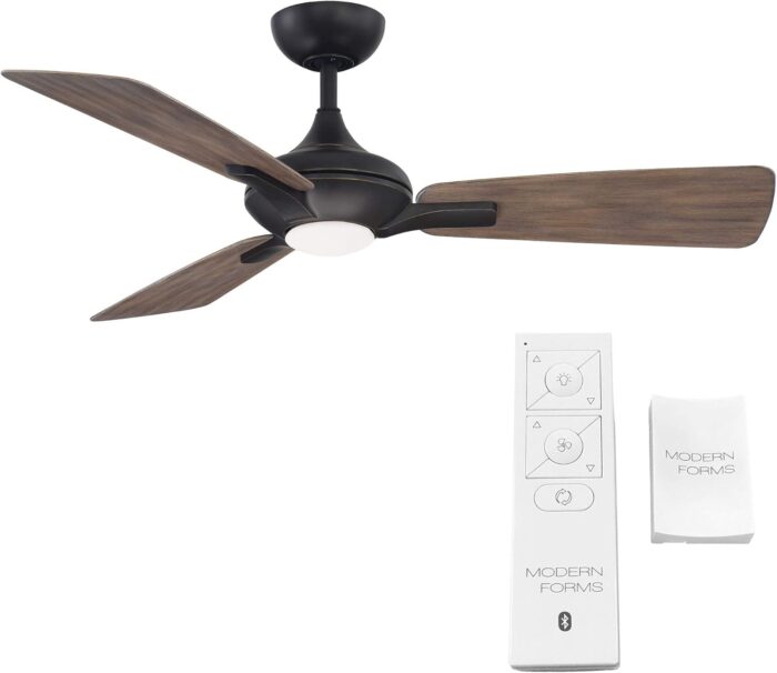 Modern Forms FR-W1819-52L35OBBW Mykonos 3 Indoor or Outdoor Smart Home Ceiling Fan with Remote Control, 52in Blade Span, Oil Rubbed Bronze Barn Wood - Image 2