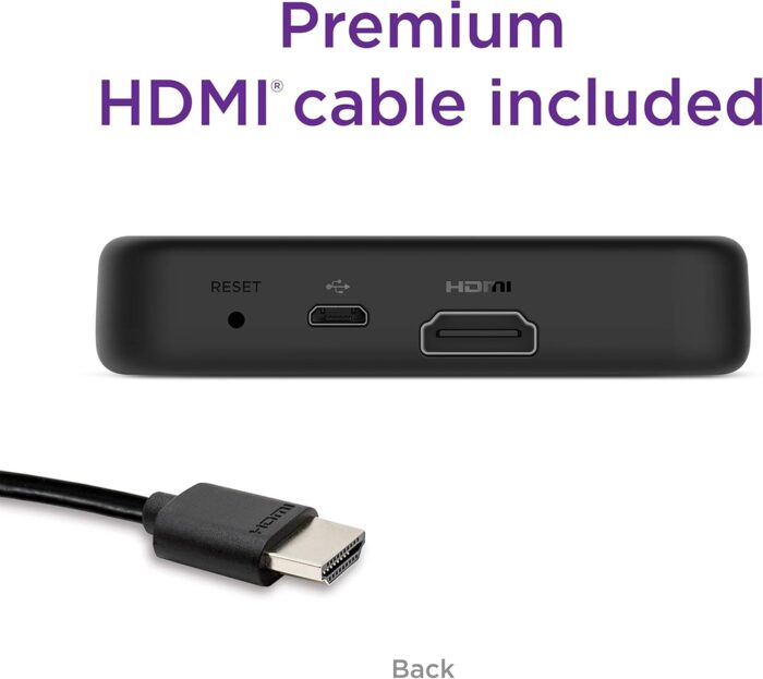 Roku Premiere | HD/4K/HDR Streaming Media Player, Simple Remote and Premium HDMI Cable, Black - Image 3