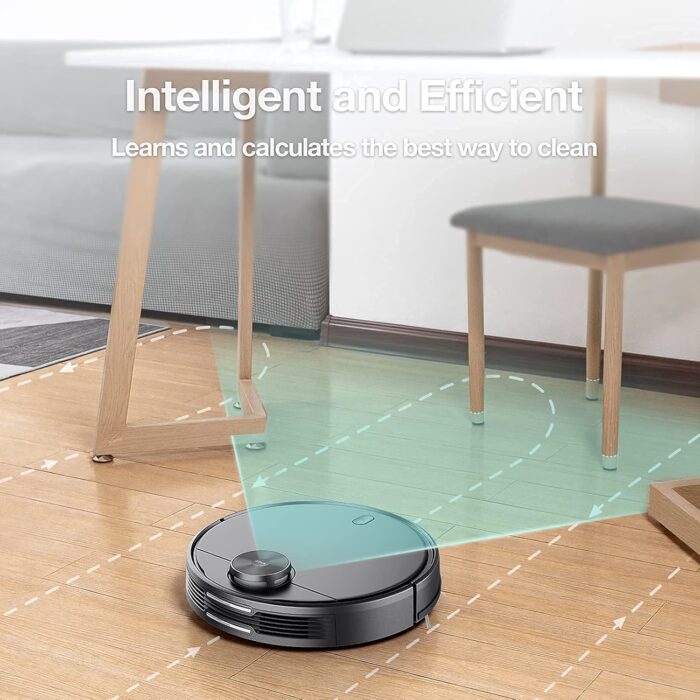 WYZE Robot Vacuum with LIDAR Mapping Technology, 2100Pa Suction, No-go Zone, Wi-Fi Connected, Self-Charging, Ideal for Pet Hair, Hard Floors and Carpets - Image 2