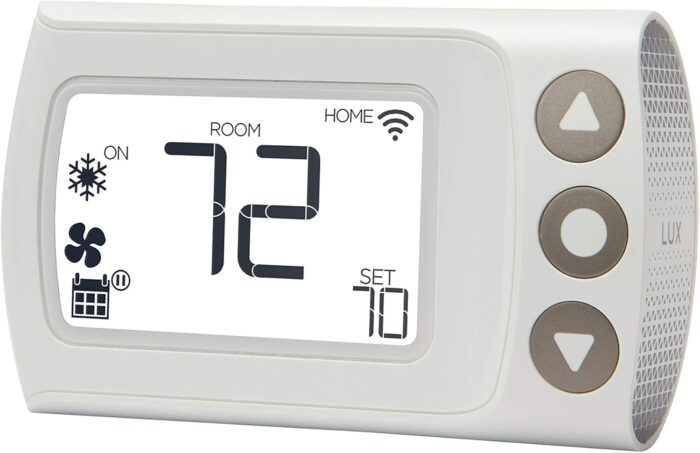 LUX CS1 Smart Programmable Digital Wi-Fi Thermostat, Android and iOS App Compatible, Geofencing, Custom & Auto Scheduling – White - Image 2