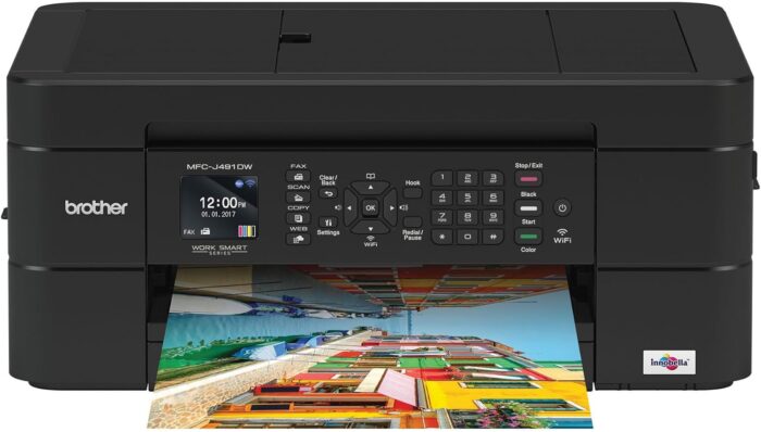 Brother Wireless All-in-One Inkjet Printer, MFC-J491DW, Multi-function Color Printer, Duplex Printing, Mobile Printing,Amazon Dash Replenishment Enabled, Black, 8.5 (MFCJ491DW) - Image 2