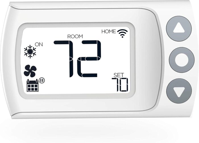 LUX CS1 Smart Programmable Digital Wi-Fi Thermostat, Android and iOS App Compatible, Geofencing, Custom & Auto Scheduling – White - Image 4