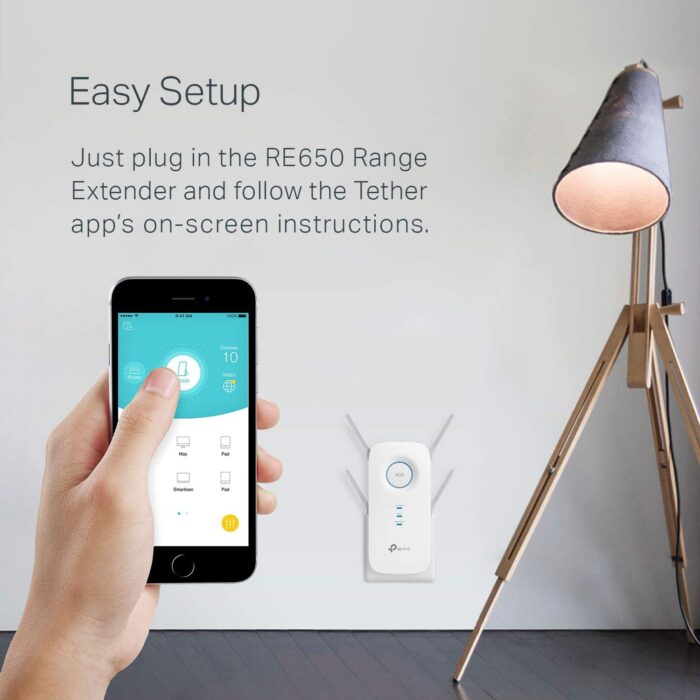TP-Link AC2600 WiFi Extender(RE650), Up to 2600Mbps, Dual Band WiFi Range Extender, Gigabit port, Internet Booster, Repeater, Access Point,4x4 MU-MIMO - Image 7