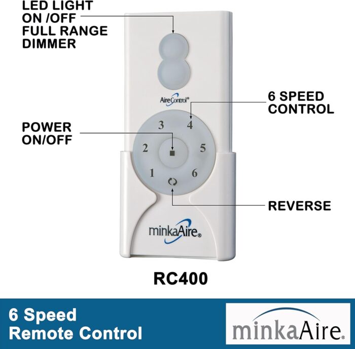 MINKA-AIRE F864L-HBZ Barn 65 Ceiling Fan with LED Light and DC Motor, Brown Heirloom Bronze Finish - Image 5