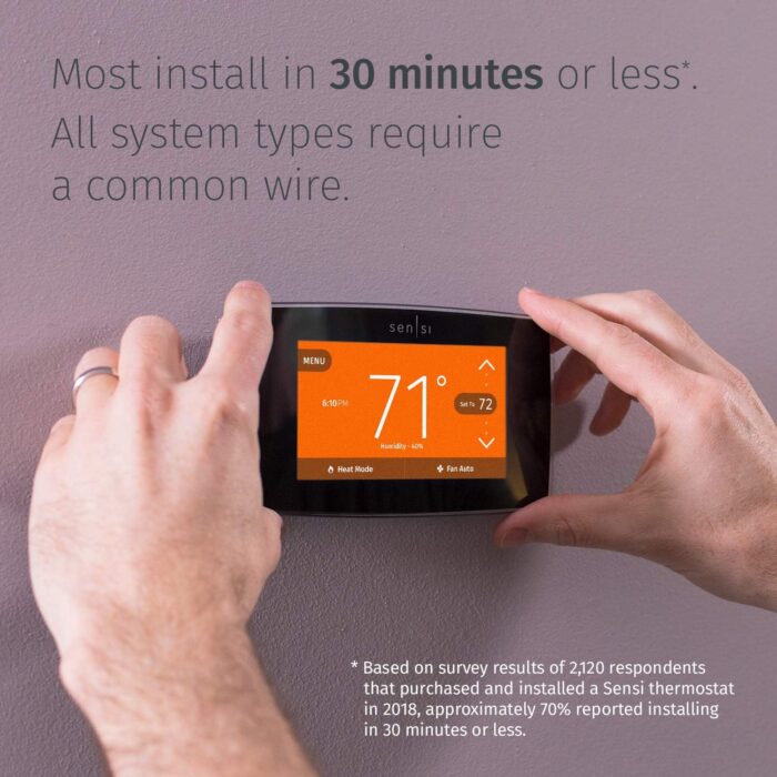 Emerson Sensi Touch Wi-Fi Thermostat for Multiple Thermostat Manager, 6-Pack,Black - Image 8