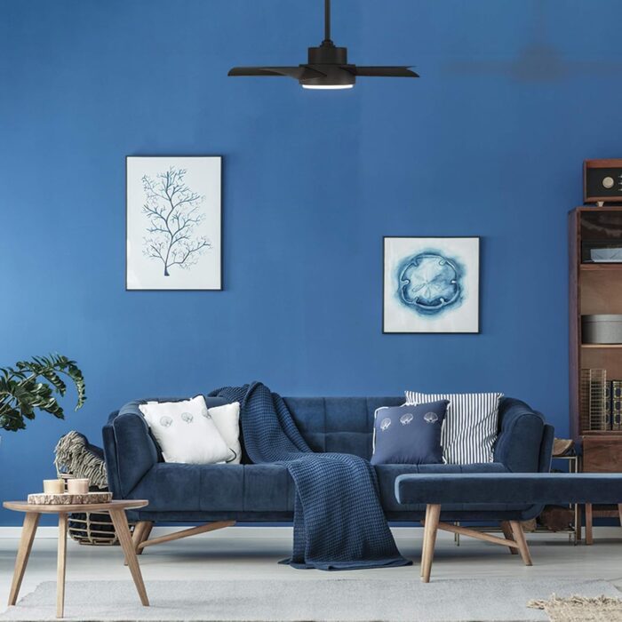 Vox Indoor and Outdoor 5-Blade 38in Smart Ceiling Fan in Bronze with 2700K LED Light Kit and Remote Control works with Alexa and iOS or Android App - Image 9