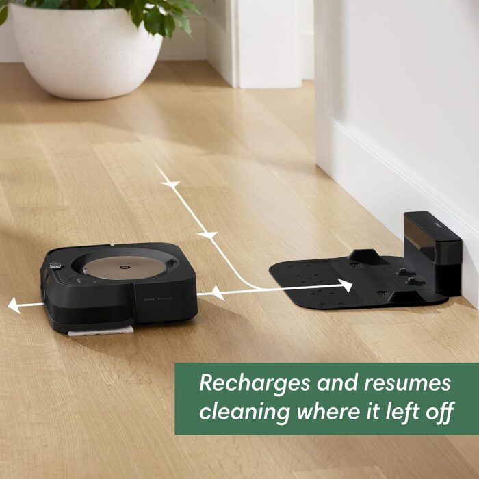 iRobot Braava Jet m6 (6012) Ultimate Robot Mop- Wi-Fi Connected, Precision Jet Spray, Smart Mapping, Works with Alexa, Ideal for Multiple Rooms, Recharges and Resumes, Black - Image 6