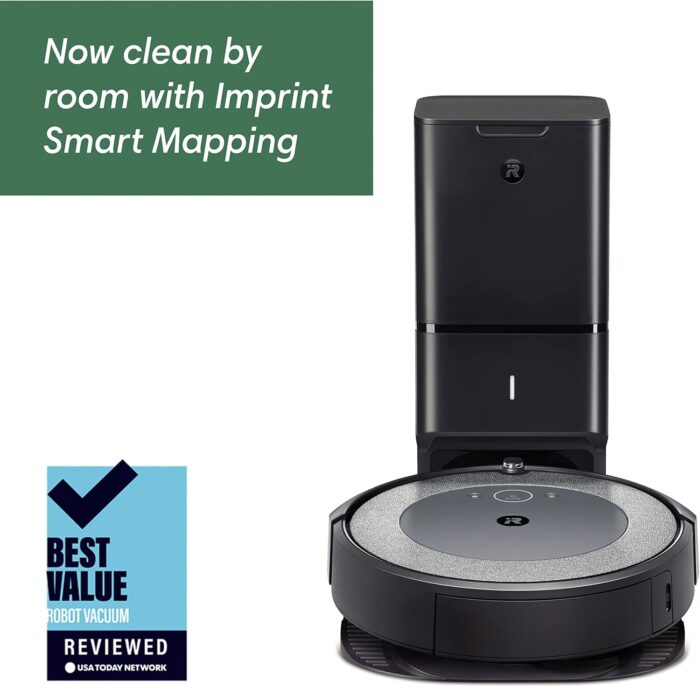 iRobot Roomba i3+ EVO (3550) Self-Emptying Robot Vacuum – Now Clean by Room with Smart Mapping, Empties Itself for Up to 60 Days, Works with Alexa, Ideal for Pet Hair, Carpets​, Roomba i3+ - Image 2