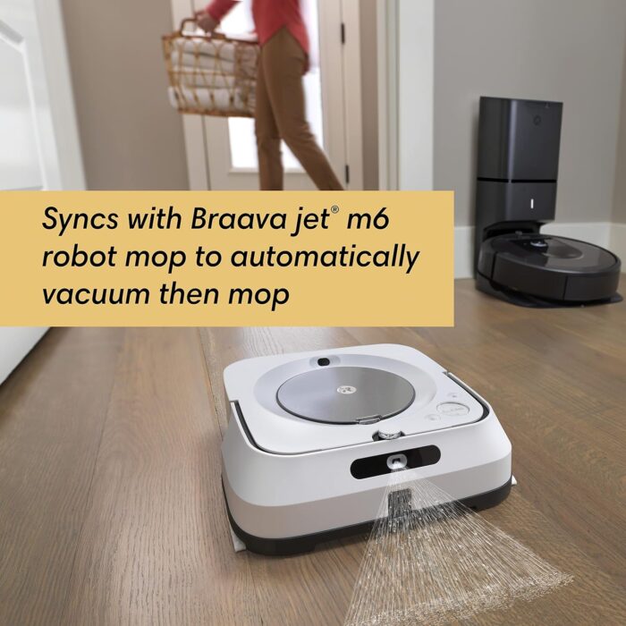iRobot Braava Jet M6 (6110) Ultimate Robot Mop- Wi-Fi Connected, Precision Jet Spray, Smart Mapping, Works with Alexa, Ideal for Multiple Rooms, Recharges and Resumes, White - Image 11