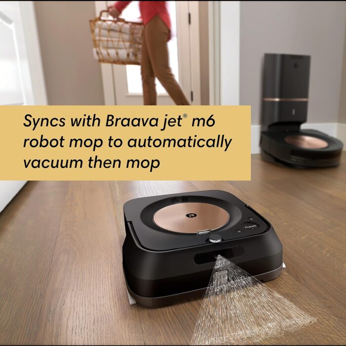 iRobot Braava Jet m6 (6012) Ultimate Robot Mop- Wi-Fi Connected, Precision Jet Spray, Smart Mapping, Works with Alexa, Ideal for Multiple Rooms, Recharges and Resumes, Black - Image 9