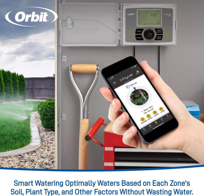 Orbit 57946 B-hyve Smart Indoor/Outdoor 6-Station WiFi Sprinkler System Controller - Image 4