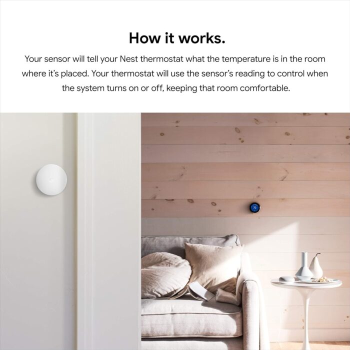 Google Nest Temperature Sensor 3 Count Pack - Nest Thermostat Sensor - Nest Sensor That Works with Nest Learning Thermostat and Nest Thermostat E - Smart Home - Image 9