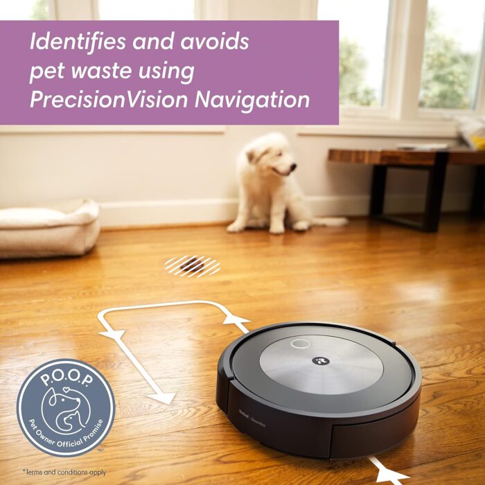 iRobot Roomba j7 (7150) Wi-Fi Connected Robot Vacuum - Identifies and avoids Obstacles Like pet Waste & Cords, Smart Mapping, Works with Alexa, Ideal for Pet Hair, Carpets, Hard Floors, Roomba J7 - Image 5