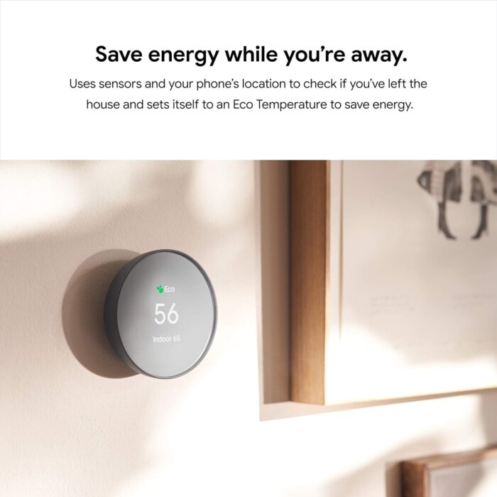 Google Nest Thermostat - Smart Thermostat for Home - Programmable Wifi Thermostat - Charcoal - Image 5