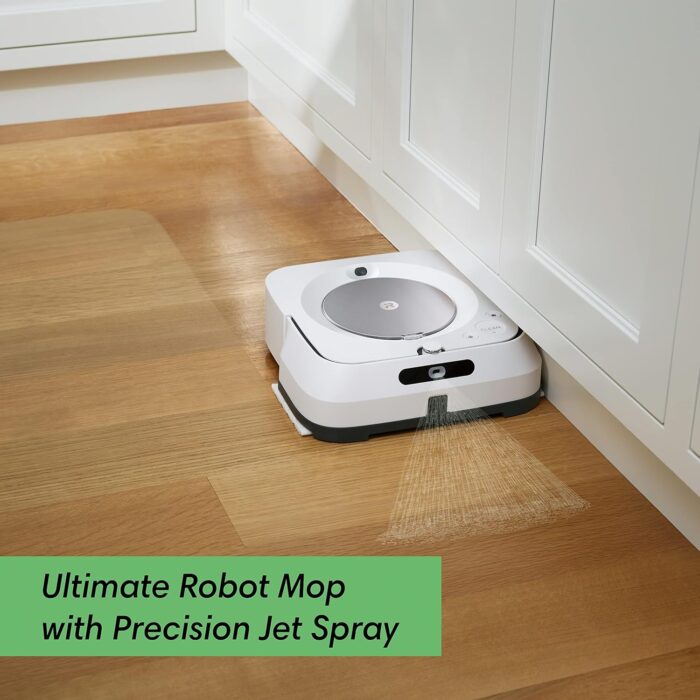 iRobot Braava Jet M6 (6110) Ultimate Robot Mop- Wi-Fi Connected, Precision Jet Spray, Smart Mapping, Works with Alexa, Ideal for Multiple Rooms, Recharges and Resumes, White - Image 2