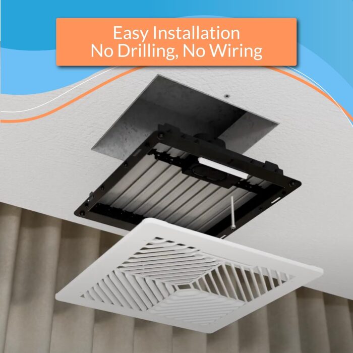 Flair Smart Vent 4x10 (White), AC Vent Cover for Floors, Walls and Ceilings.… - Image 3