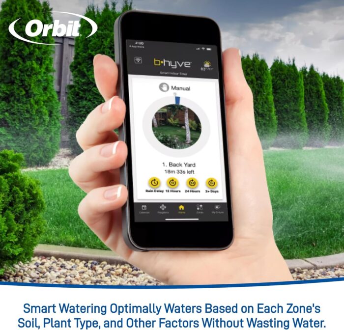 Orbit 57915 B-hyve 4-Zone Smart Sprinkler Controller, Gray - Image 3