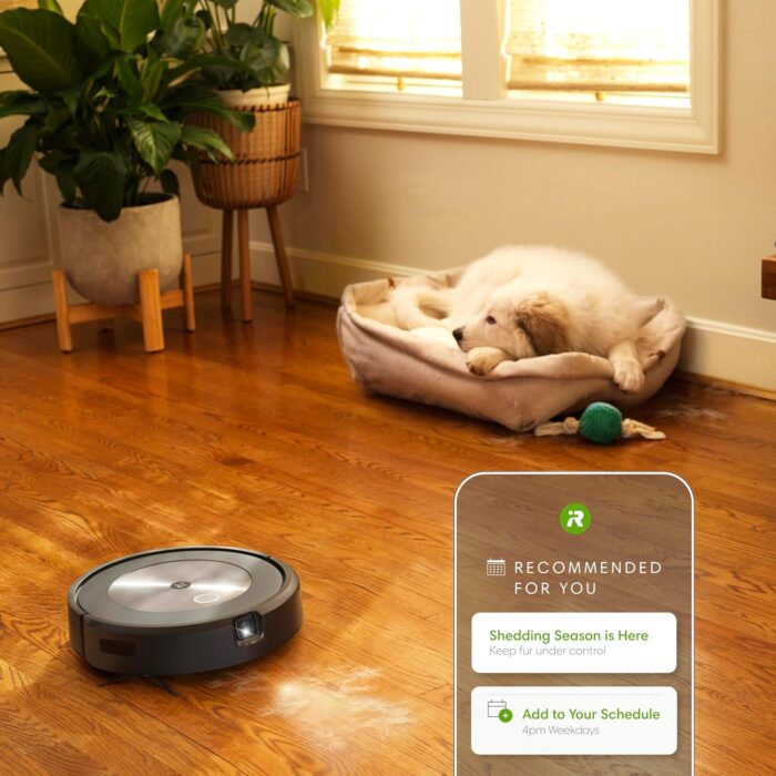 iRobot Roomba j7+ (7550) Self-Emptying Robot Vacuum – Uses PrecisionVision Navigation to Identify & Avoid Objects Like Socks, Shoes, & Pet Waste, Smart Mapping, Self-Empty for Up to 60 Days - Image 7