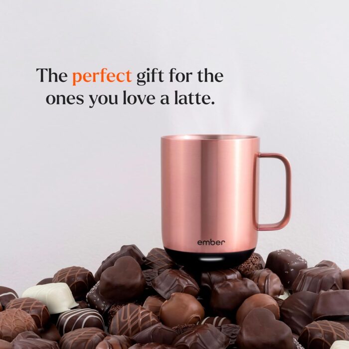 Ember Temperature Control Smart Mug 2, 10 Oz, App-Controlled Heated Coffee Mug with 80 Min Battery Life and Improved Design, Rose Gold - Image 9