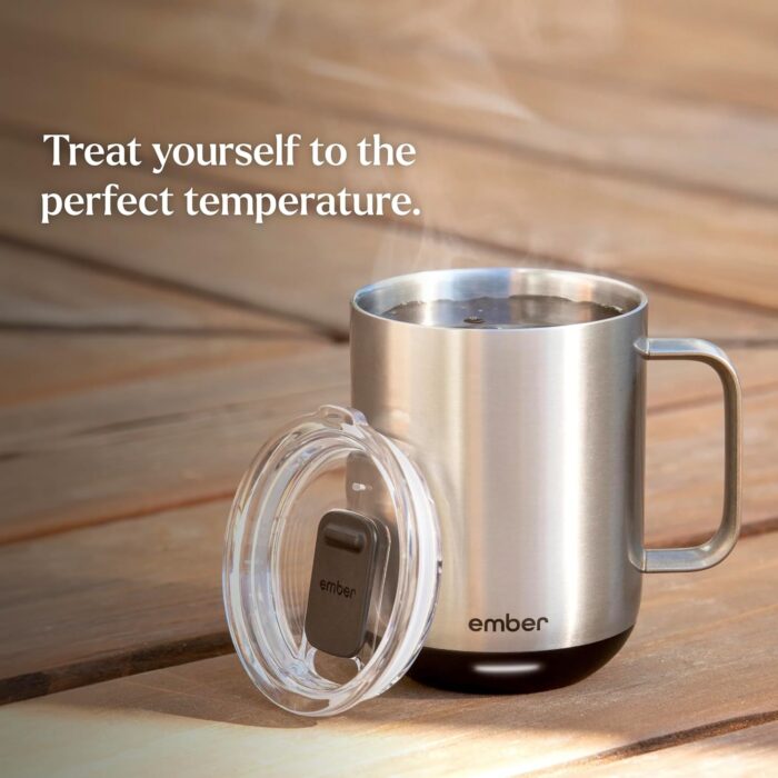 Ember Temperature Control Smart Mug 2, 10 Oz, App-Controlled Heated Coffee Mug with 80 Min Battery Life and Improved Design, Stainless Steel - Image 9