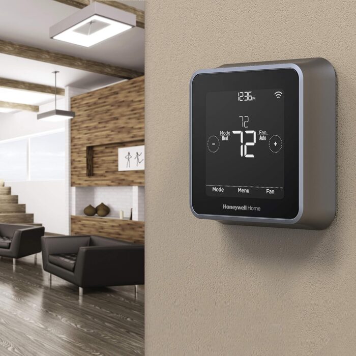 Honeywell Home RCHT8612WF T5 Plus Wi-Fi Touchscreen Smart Thermostat with 7 Day Flexible Programming and Geofencing Technology Black - Image 3