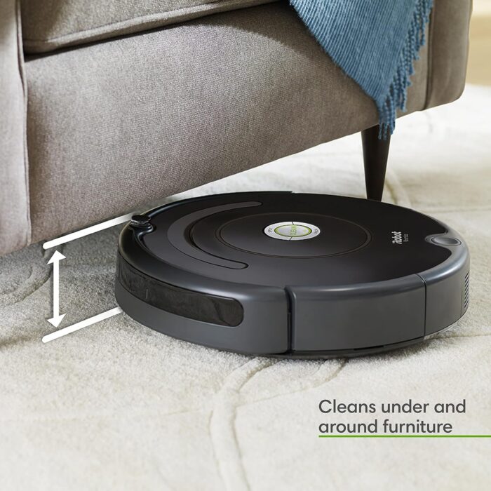 iRobot Roomba Vac Robot Vacuum (Q0120) - Easy to use, Power-Lifting Suction, Multi-Surface Cleaning, Smart Navigation Cleans in Neat Rows, Self-Charging, Alexa, 675 - Image 5