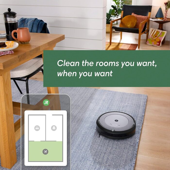 iRobot Roomba i3+ EVO (3550) Self-Emptying Robot Vacuum – Now Clean by Room with Smart Mapping, Empties Itself for Up to 60 Days, Works with Alexa, Ideal for Pet Hair, Carpets​, Roomba i3+ - Image 4