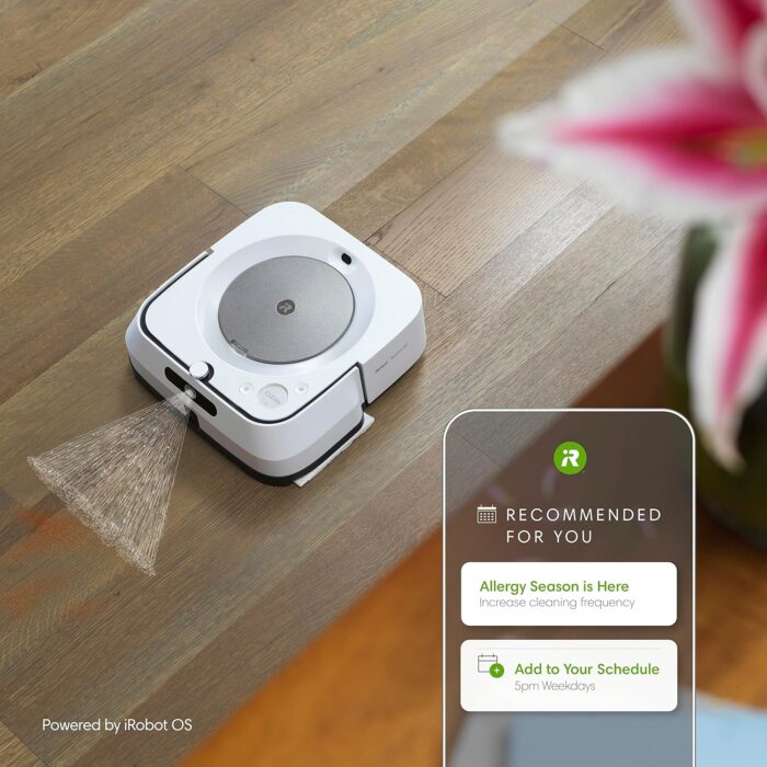 iRobot Braava Jet M6 (6110) Ultimate Robot Mop- Wi-Fi Connected, Precision Jet Spray, Smart Mapping, Works with Alexa, Ideal for Multiple Rooms, Recharges and Resumes, White - Image 8
