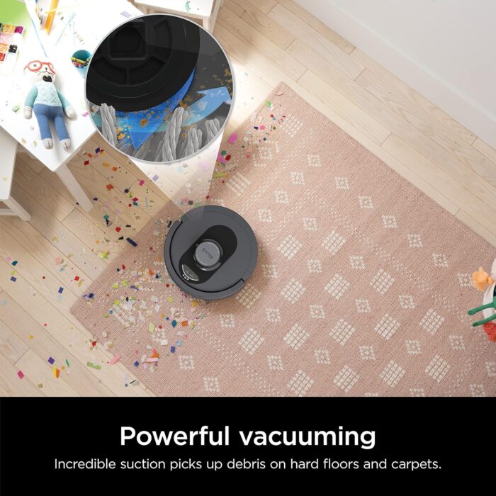 Shark AV2501S AI Ultra Robot Vacuum, with Matrix Clean, Home Mapping, 30-Day Capacity HEPA Bagless Self Empty Base, Perfect for Pet Hair, Wifi, Dark Grey - Image 2