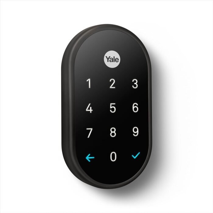 Google Nest x Yale Lock - Tamper Proof Smart Lock for Keyless Entry - Keypad Deadbolt Lock for Front Door - Black Suede - Image 2