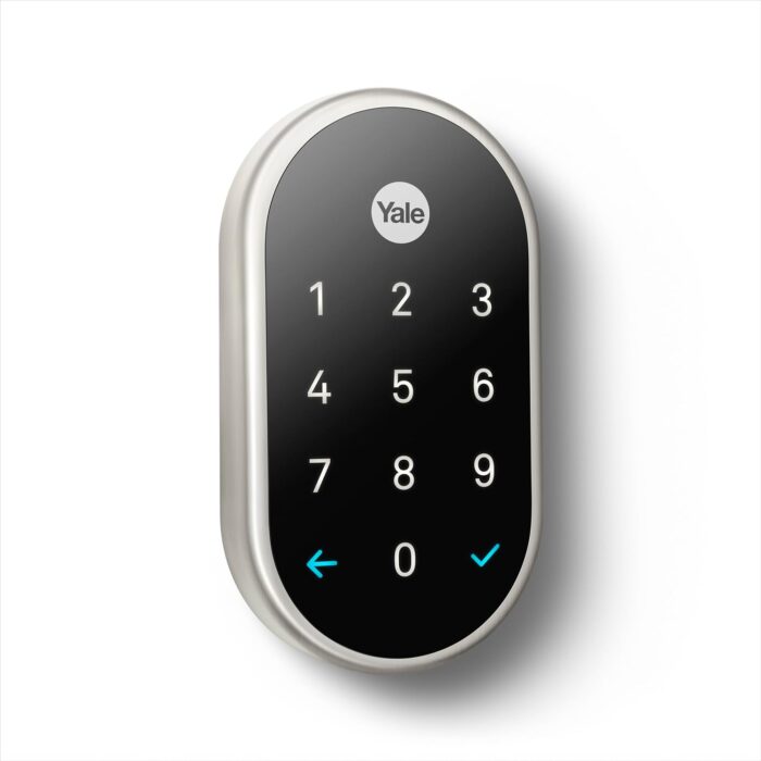 Google Nest x Yale Lock - Tamper-Proof Smart Lock for Keyless Entry - Keypad Deadbolt Lock for Front Door - Satin Nickel - Image 2