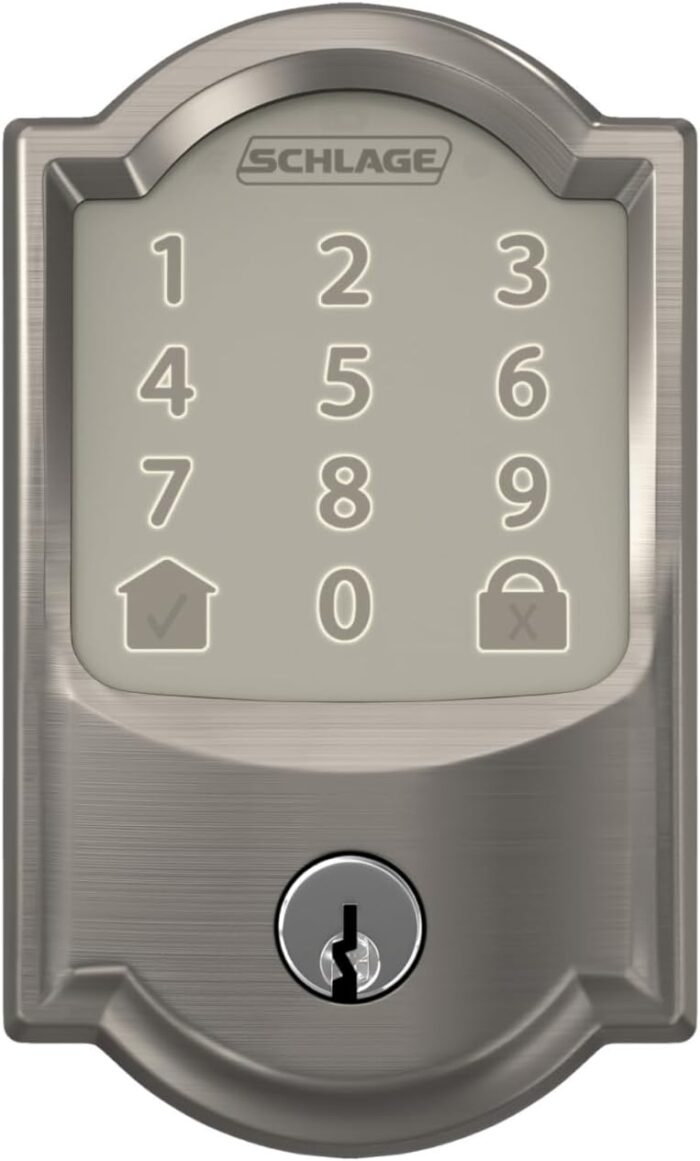 SCHLAGE Encode Smart Wi-Fi Deadbolt with Camelot Trim in Satin Nickel - Image 9