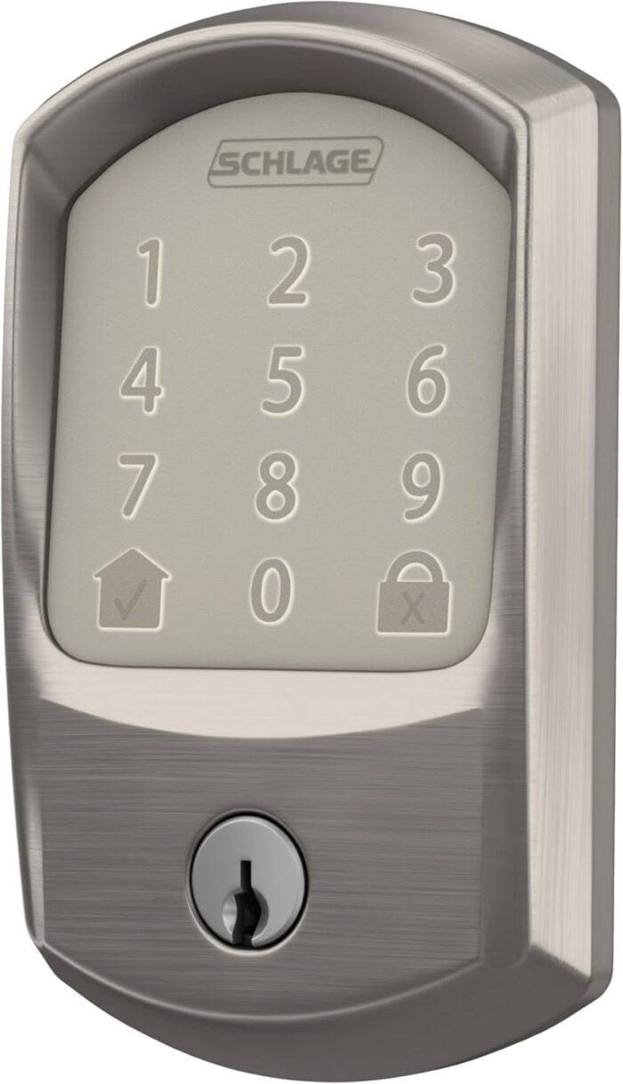 Schlage Encode Smart WiFi Deadbolt Lock for Front Door - Keyless Entry with App or Touchscreen - Works with Alexa, Apple HomeKit, Hey Google, & Airbnb - Create Codes for Guests - Satin Nickel Silver - Image 9