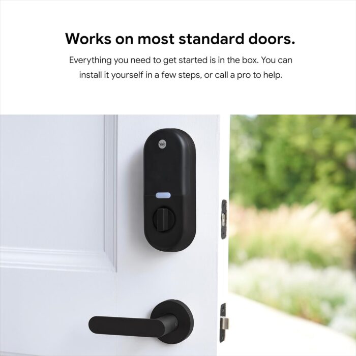 Google Nest x Yale Lock - Tamper Proof Smart Lock for Keyless Entry - Keypad Deadbolt Lock for Front Door - Black Suede - Image 11